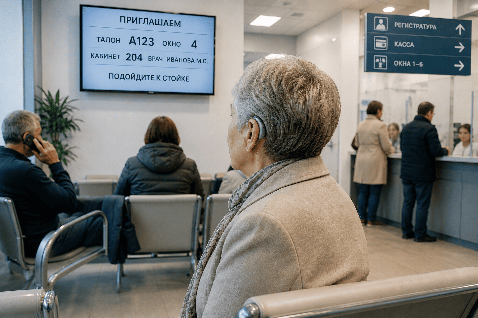 Слуховой аппарат для посещения поликлиники, банка и госучреждений