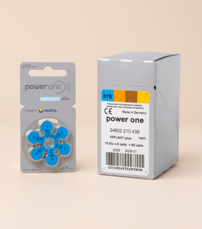 Батарейки Power One p675 implant plus (pack)